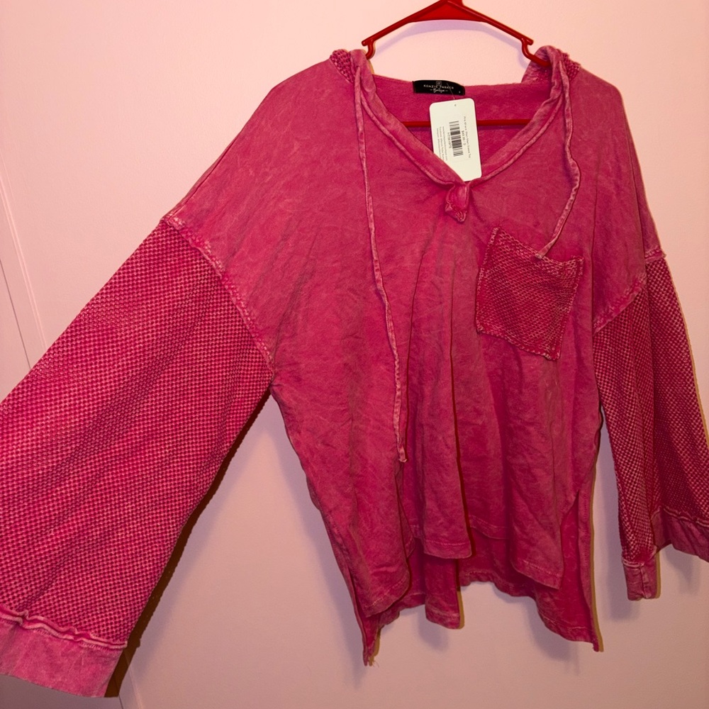 NWT Pink Boutique Long Sleeve Hooded Top